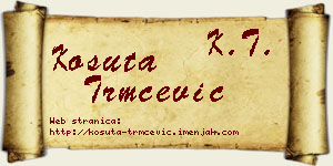 Košuta Trmčević vizit kartica